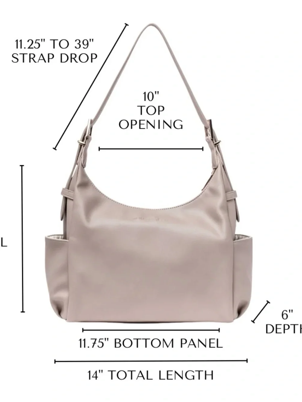 White Elm Camille Hobo Caramel NWT